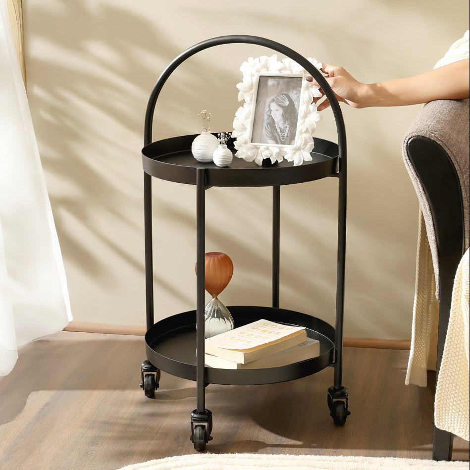 Jude Tiered Metal Multi-Purpose Trolley - Black