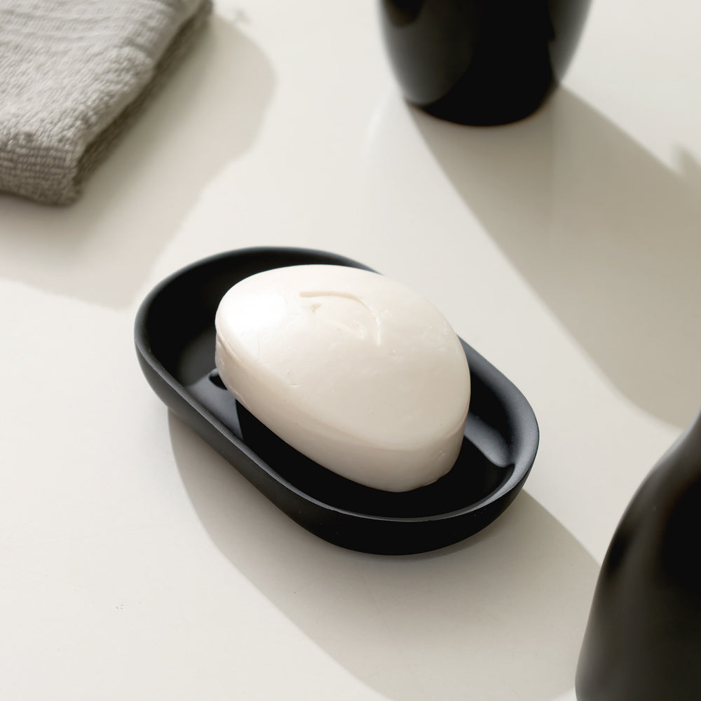 Junip Oval Soap Dish - Black