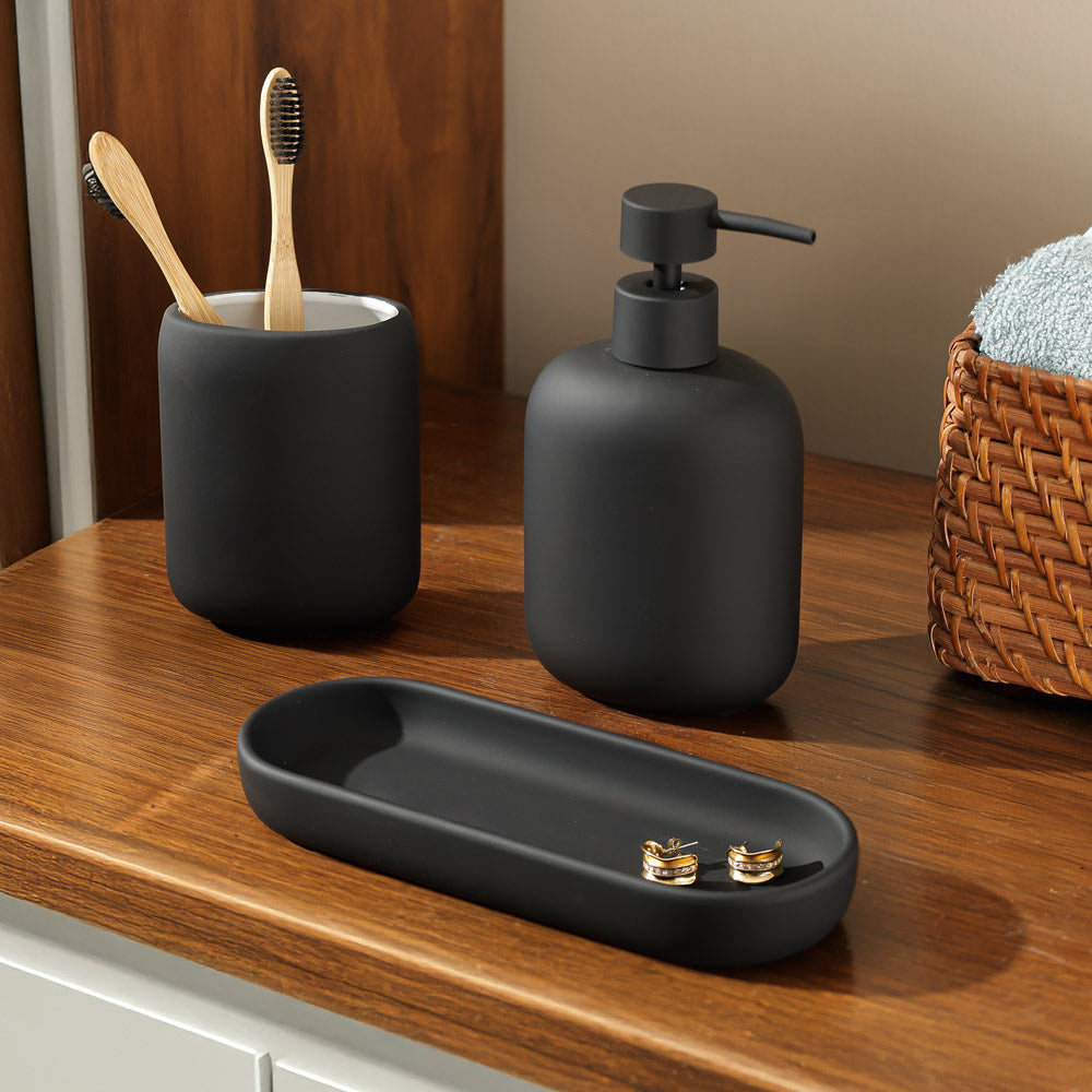 Juno 3-piece Bathroom Set - Matte Black