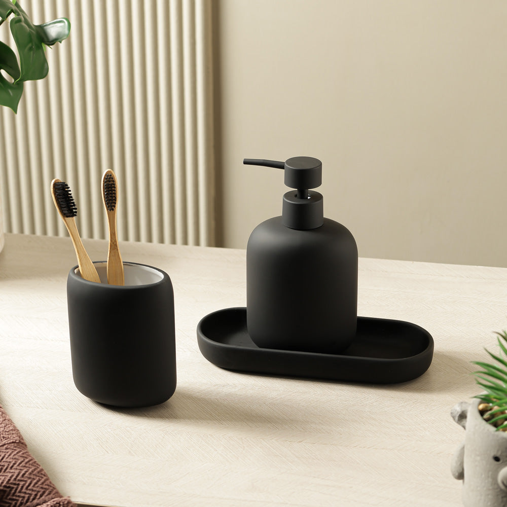 Juno 3-piece Bathroom Set - Matte Black