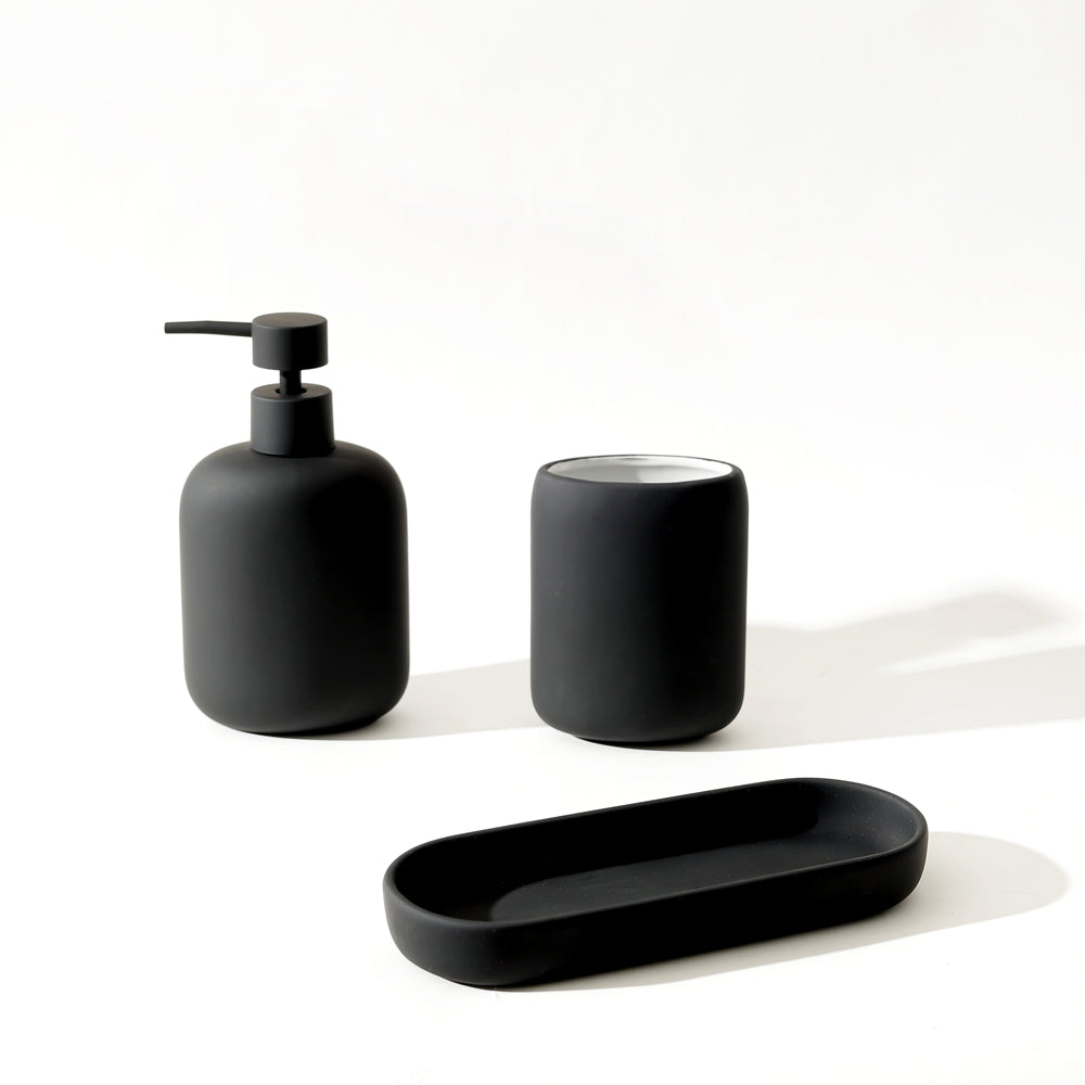 Juno 3-piece Bathroom Set - Matte Black