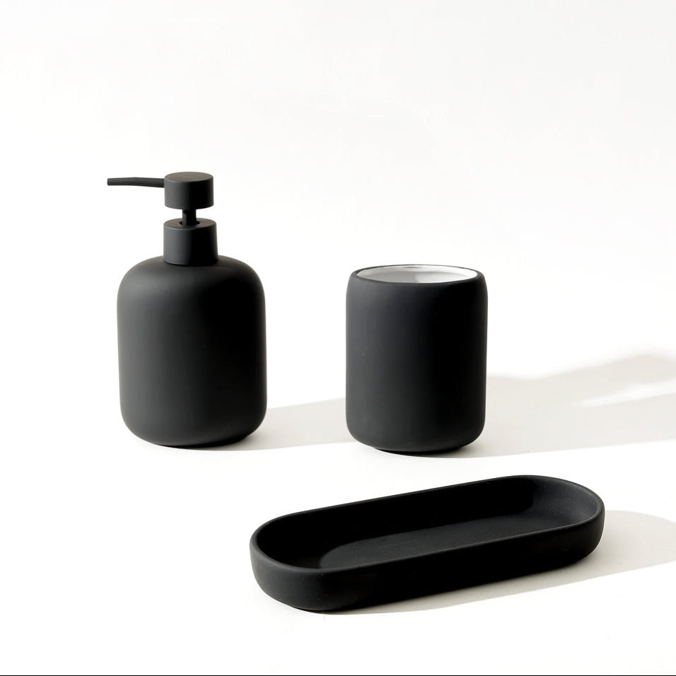 Juno 3-piece Bathroom Set - Matte Black