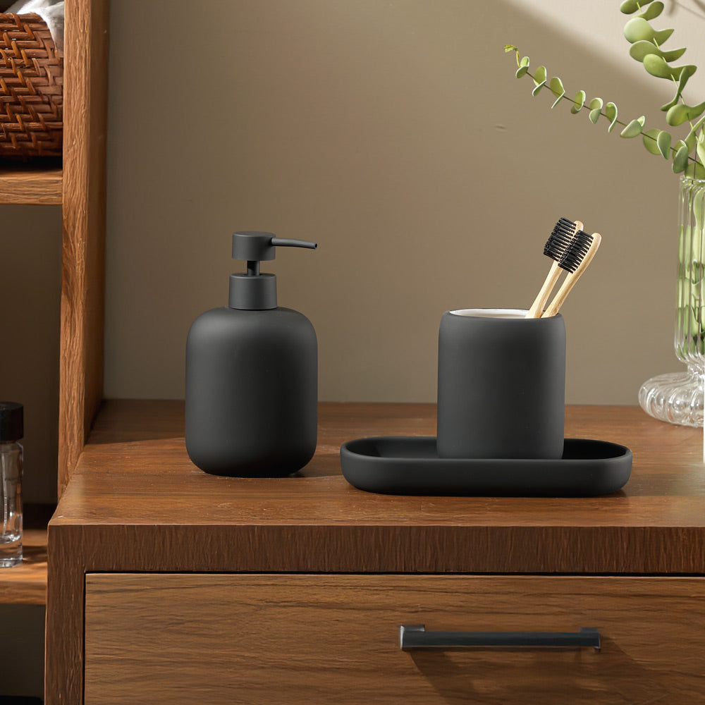 Juno 3-piece Bathroom Set - Matte Black