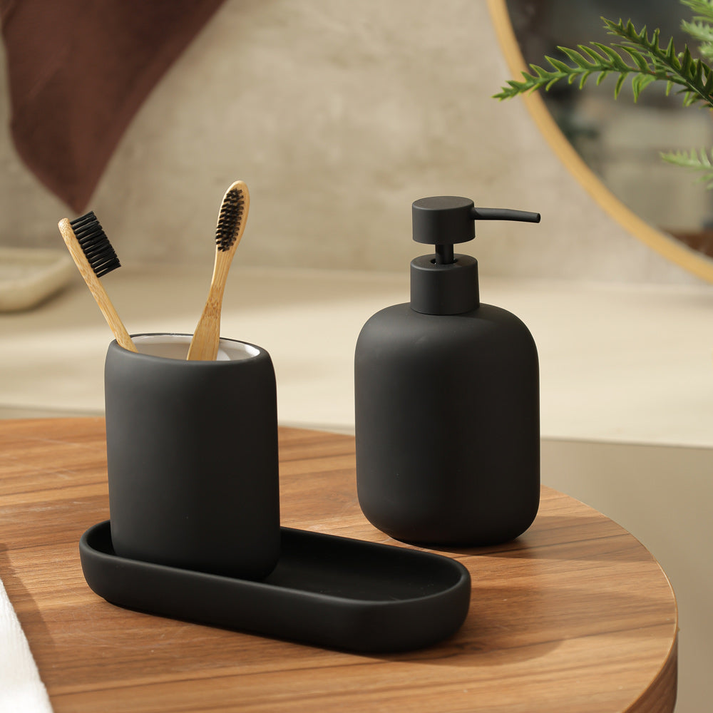 Juno 3-piece Bathroom Set - Matte Black