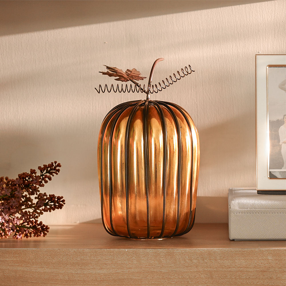Kabo Glass Sculpture Medium - Gold Black