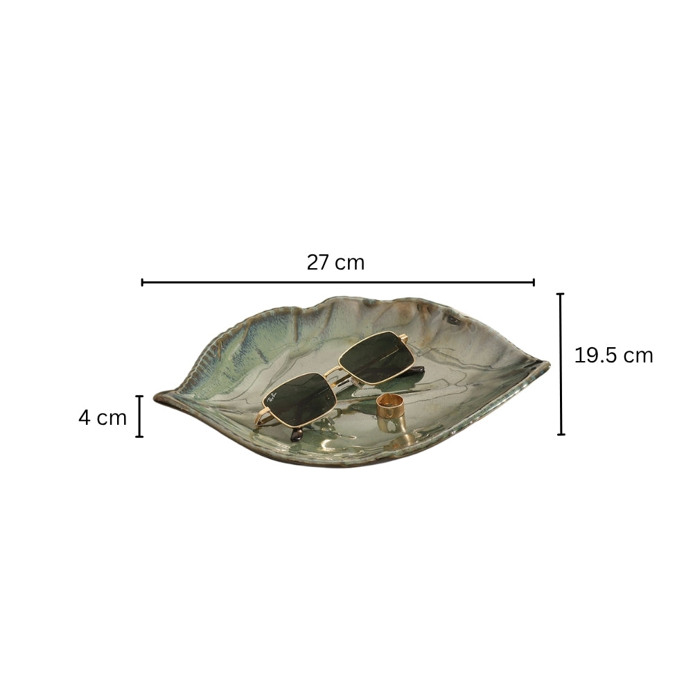 Kaduk Leaf Serving Plate - Jade
