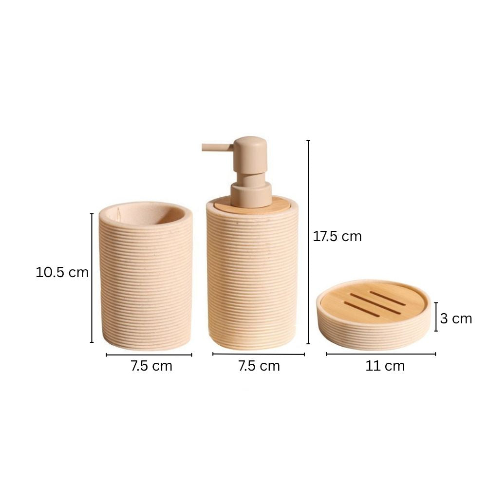 Kala 3-piece Bathroom Set - Cream