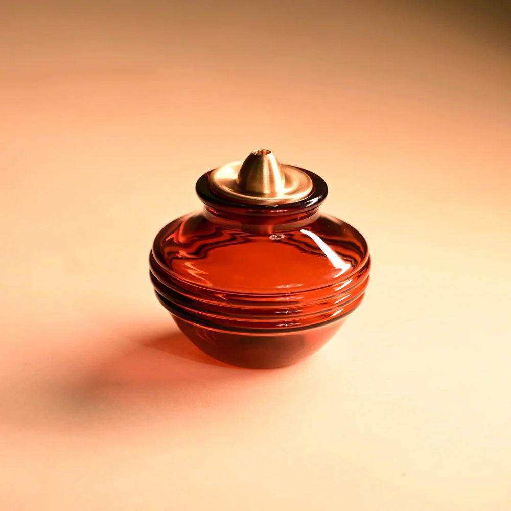 Kalash Oil Lamp - Amber