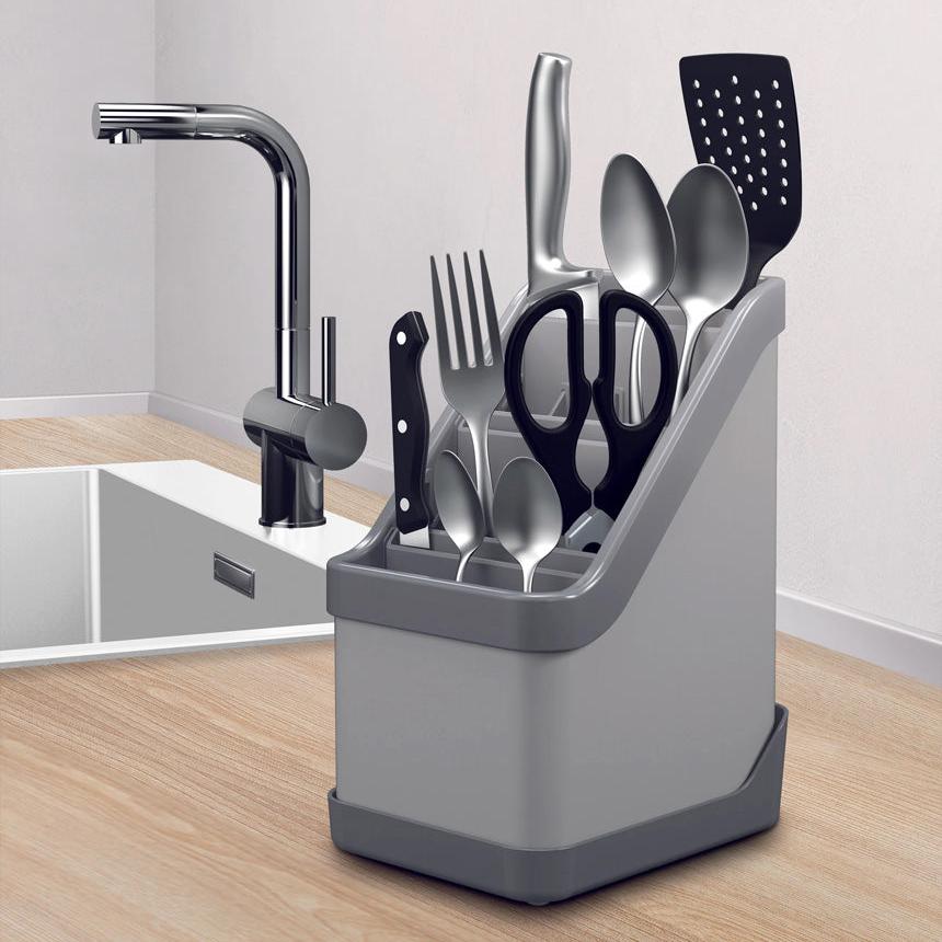 Keeptex Adjustable Cutlery Drainer - Grey