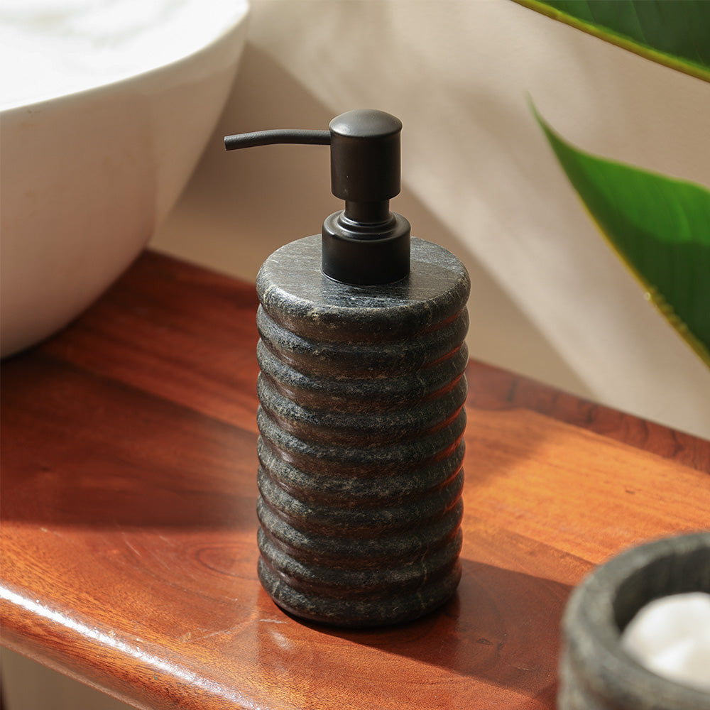 Kera Marble Soap Dispenser - Cloudy Black