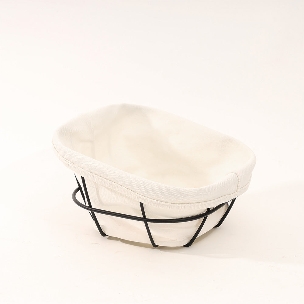 Kile Bread Basket with Lining Small - Black