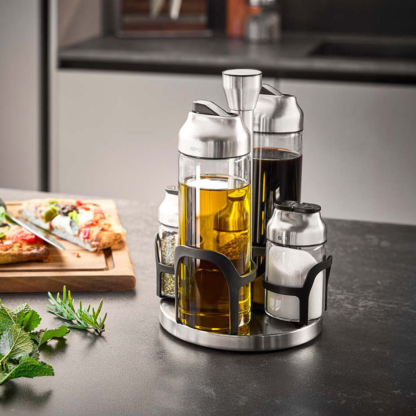 Kippo Oil Vinegar & Spice Cruet Stand