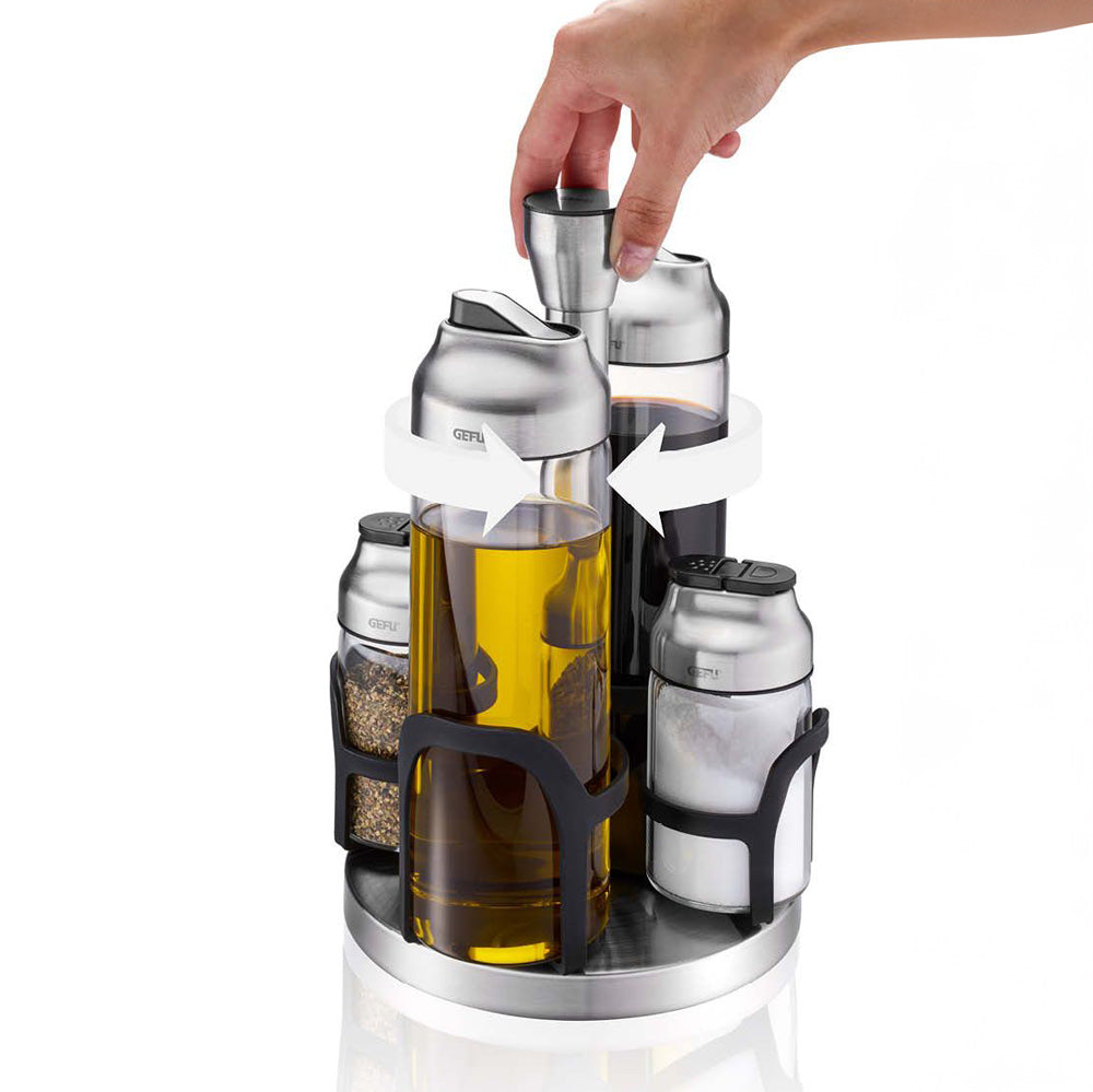 Kippo Oil Vinegar & Spice Cruet Stand
