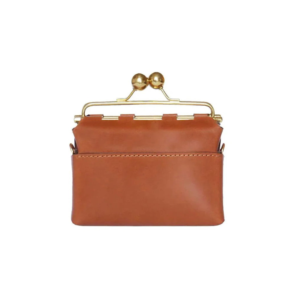 Kisslock Sling Bag Mini - Tan