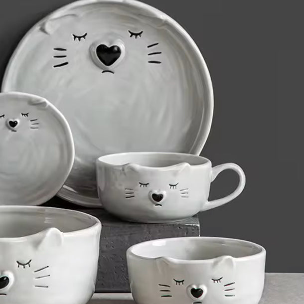 Kitty Ceramic Cup - Grey