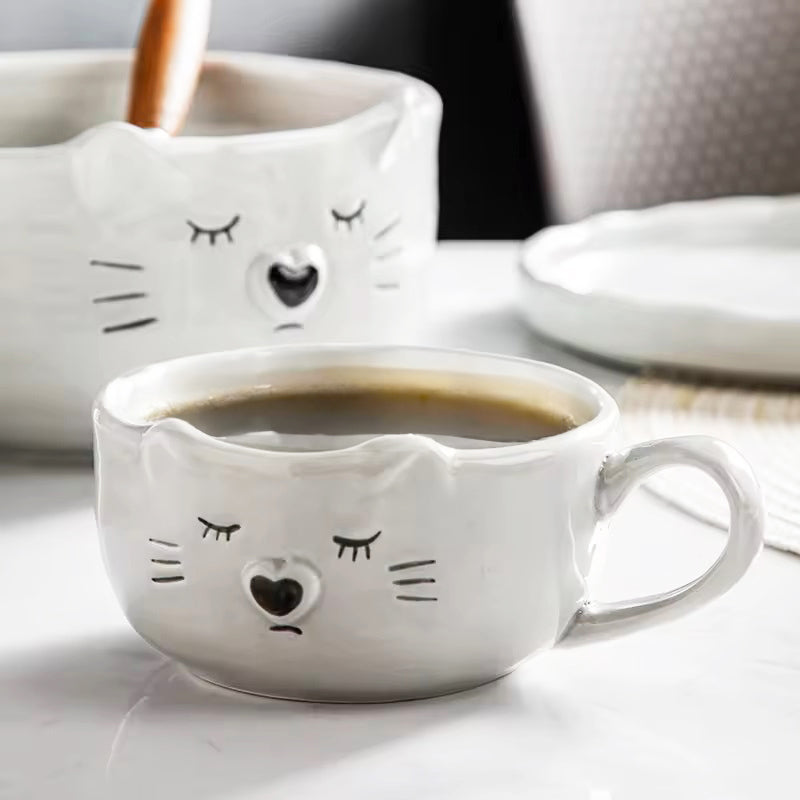 Kitty Ceramic Cup - Grey