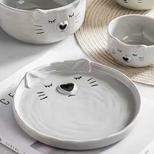 Kitty Ceramic Medium Plate - Grey