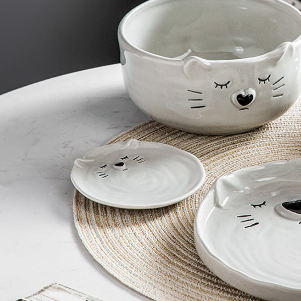 Kitty Ceramic Mini Plate - Grey