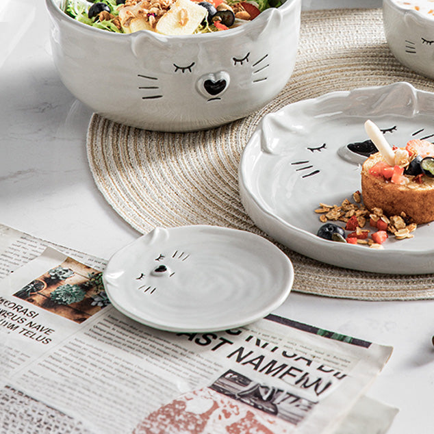 Kitty Ceramic Mini Plate - Grey