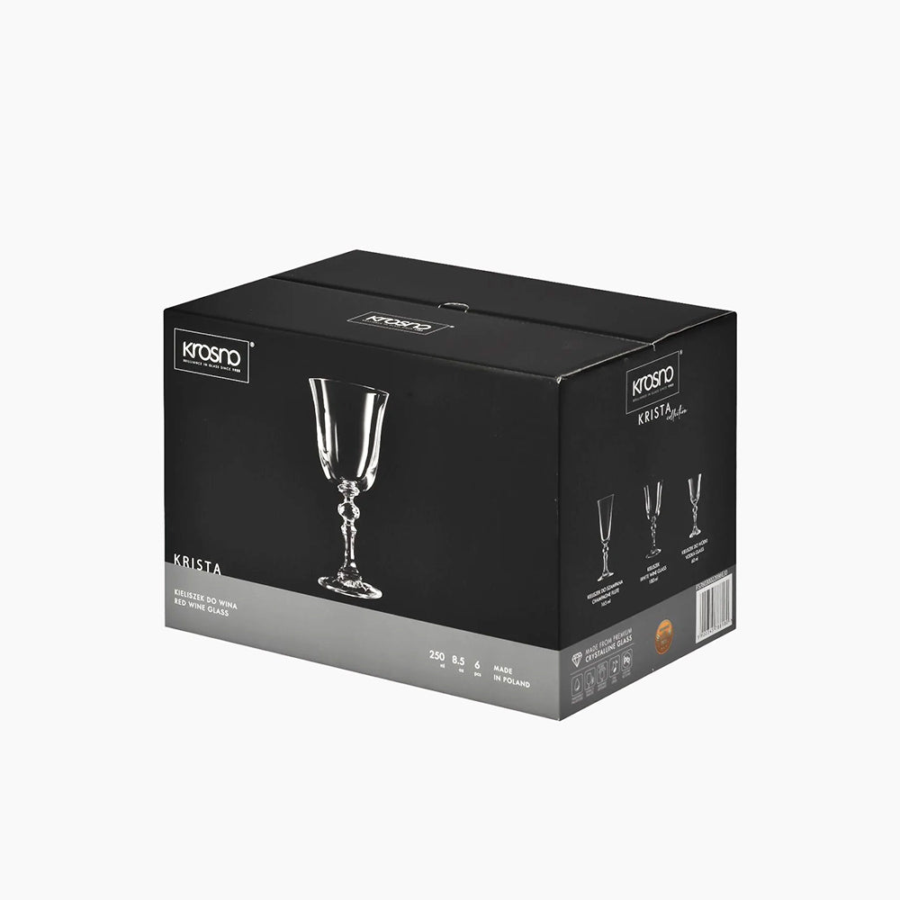 Krista Red Wine Glasses 250ml, Set of 6