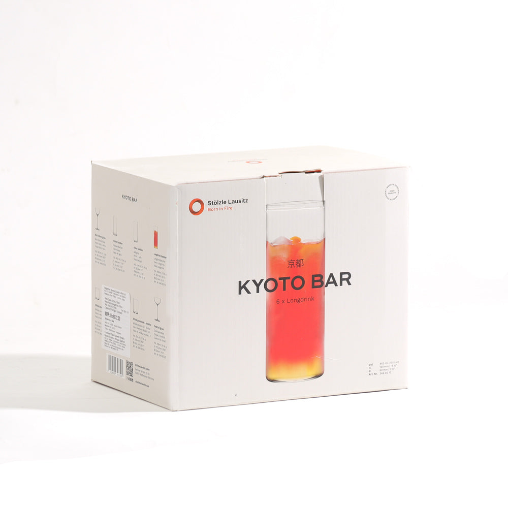 Kyoto Bar Long Drink Glasses 460ml, Set of 6