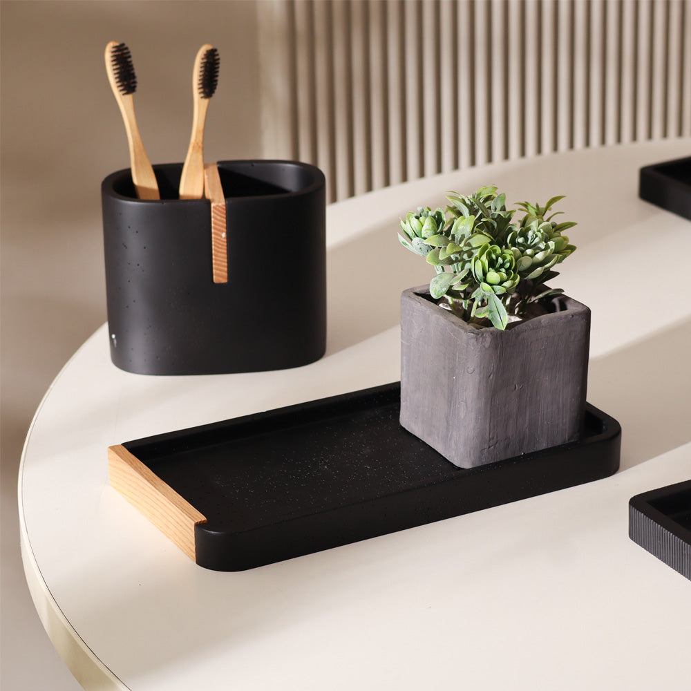 Kyoto Valet Tray Small - Black Natural