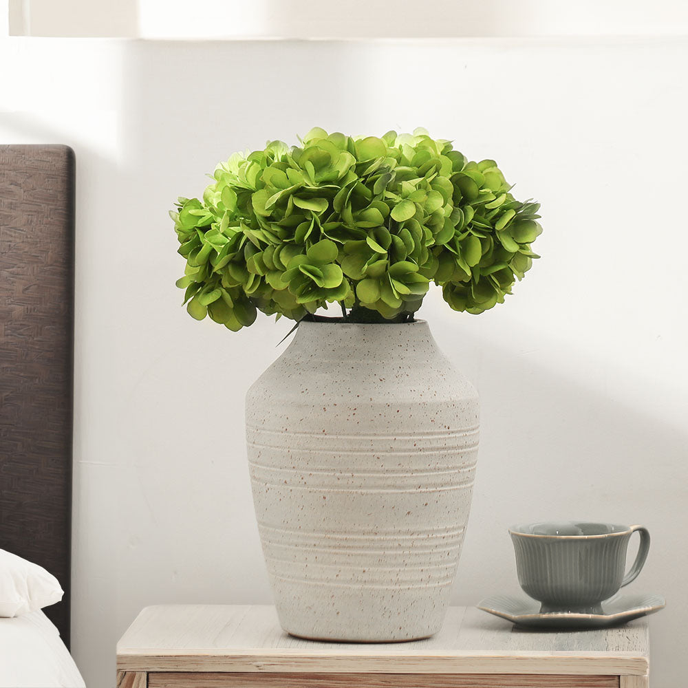 Lacecap Hydrangeas Faux Stem - Emerald