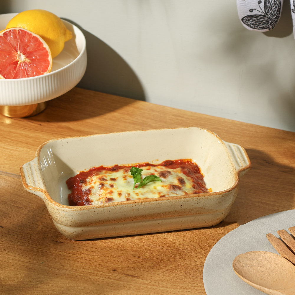 Lacuna Baking Dish - Glossy Sand