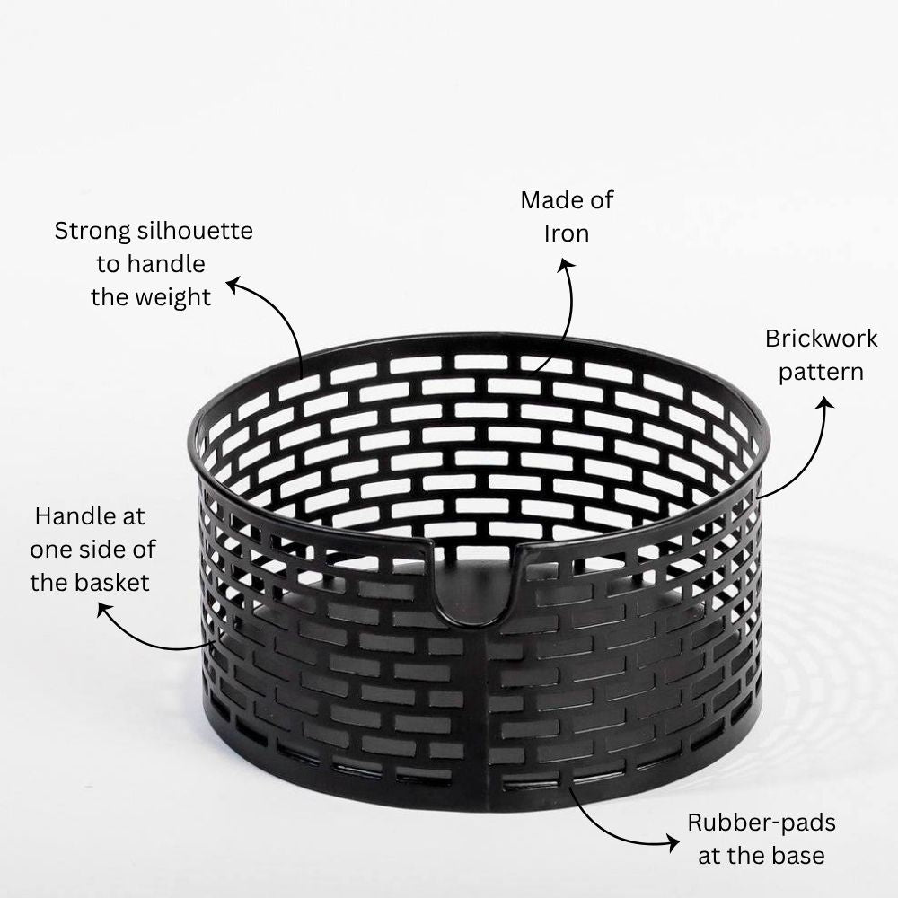 Lana Metal Basket Small - Black