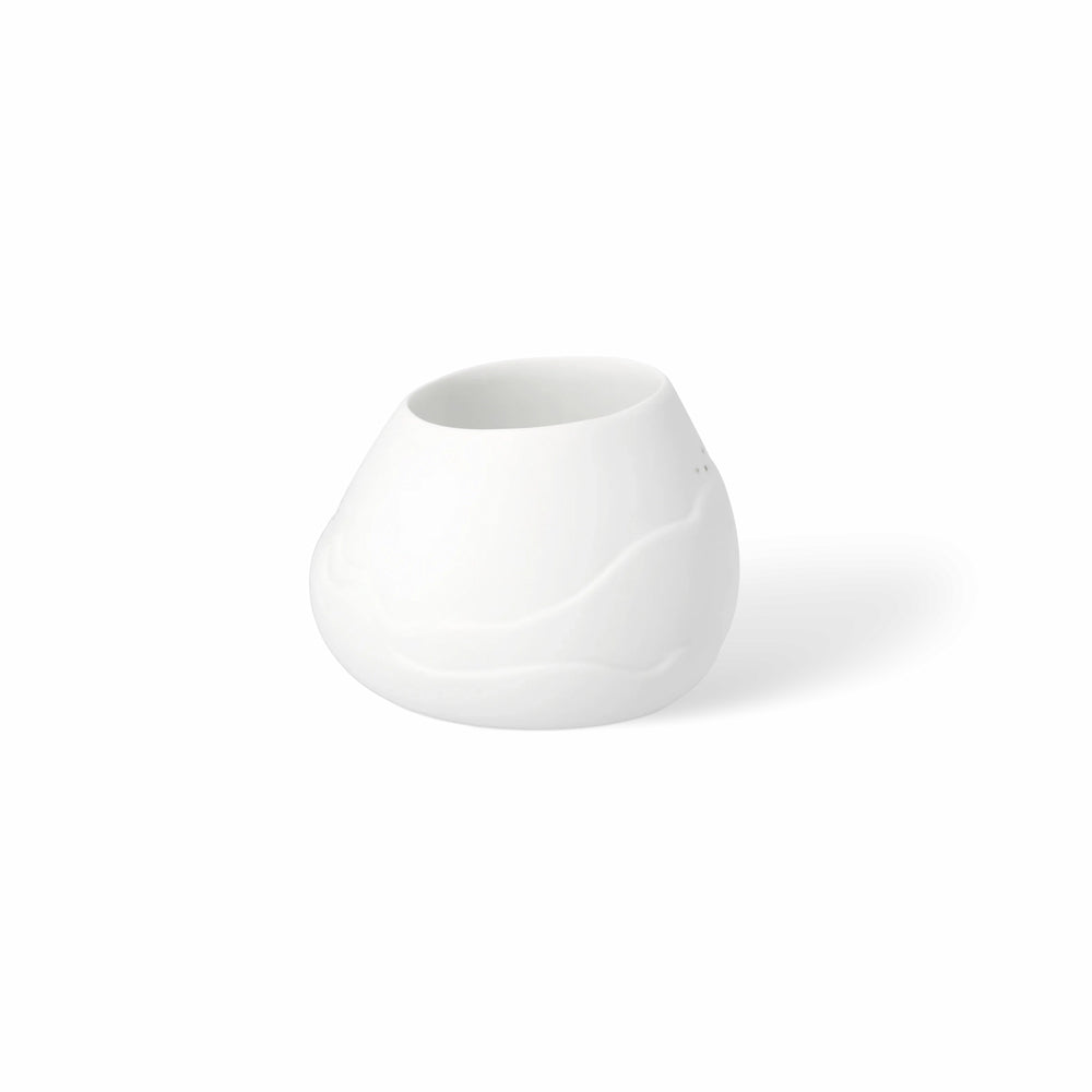 Porcelain Asymmetrical Tealight Holder - Flower Meadow