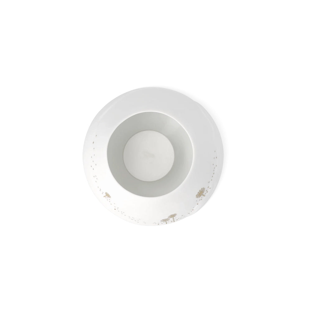Porcelain Asymmetrical Tealight Holder - Flower Meadow