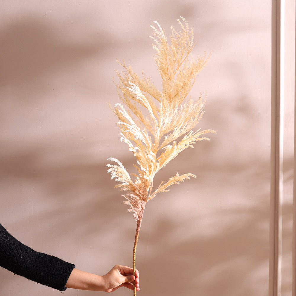 Latin Pampas Faux Stem - Cream