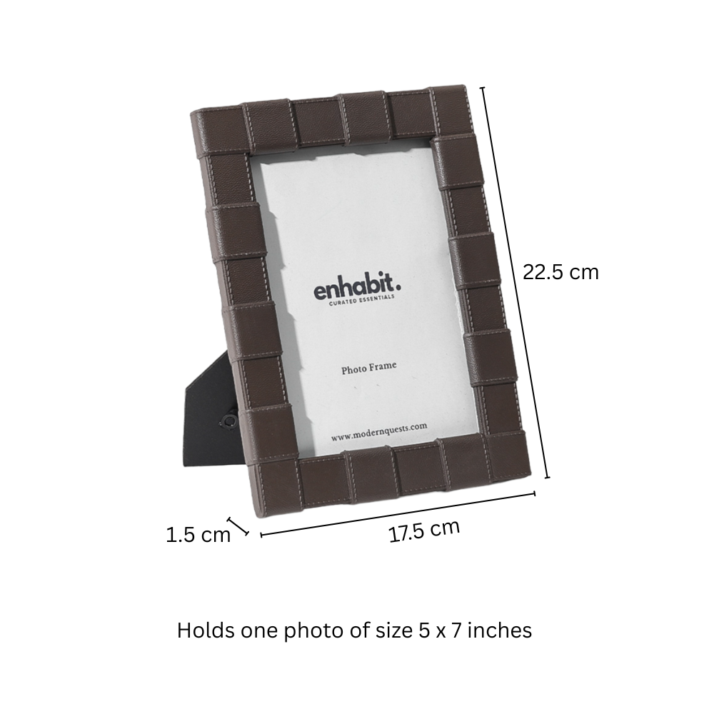 Lattice Photo Frame Large - Bistre Brown