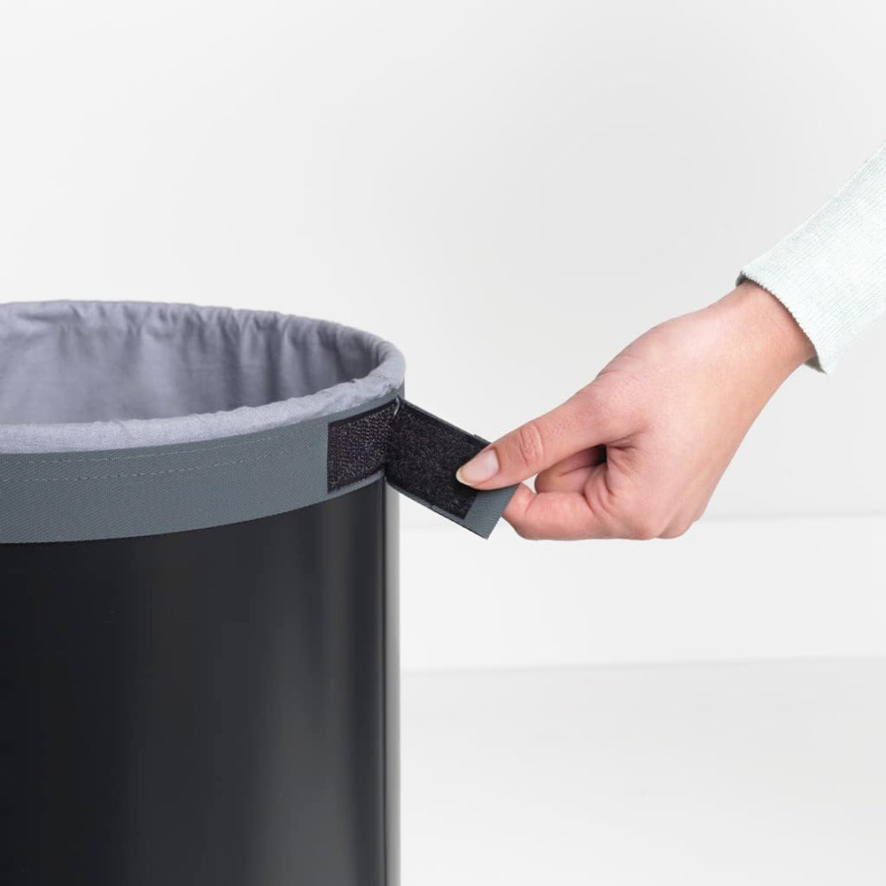 Laundry Bin with Cork Lid 35L - Matte Black