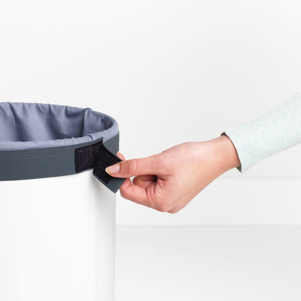 Laundry Bin with Cork Lid 35L - White