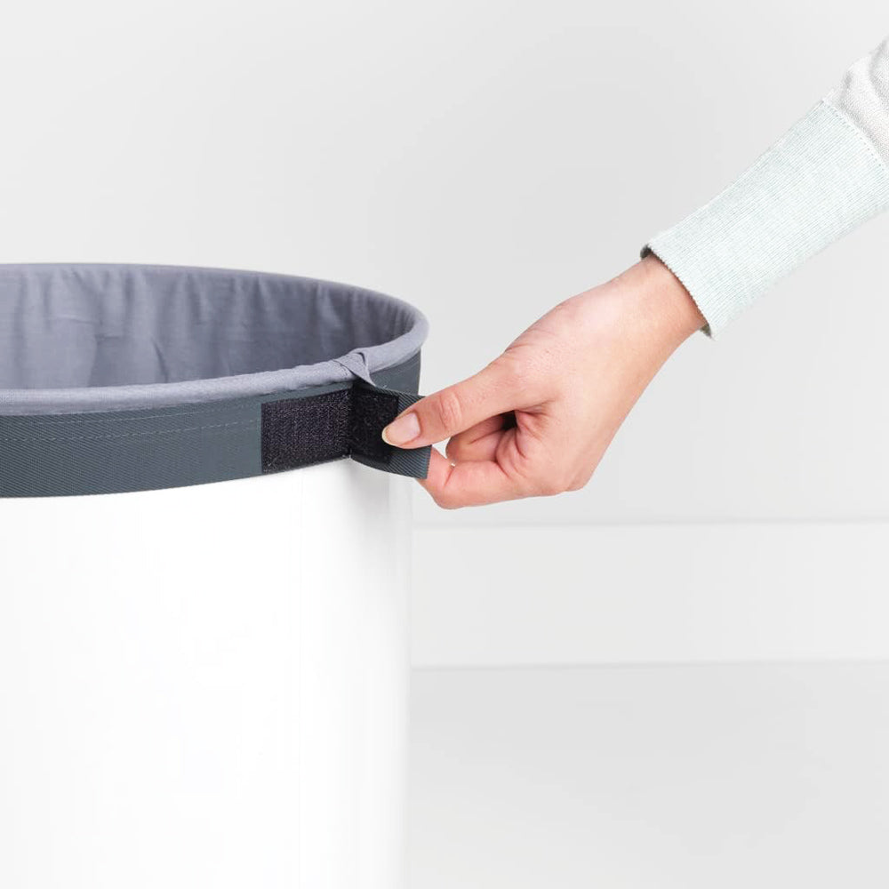 Laundry Bin with Cork Lid 60L - White