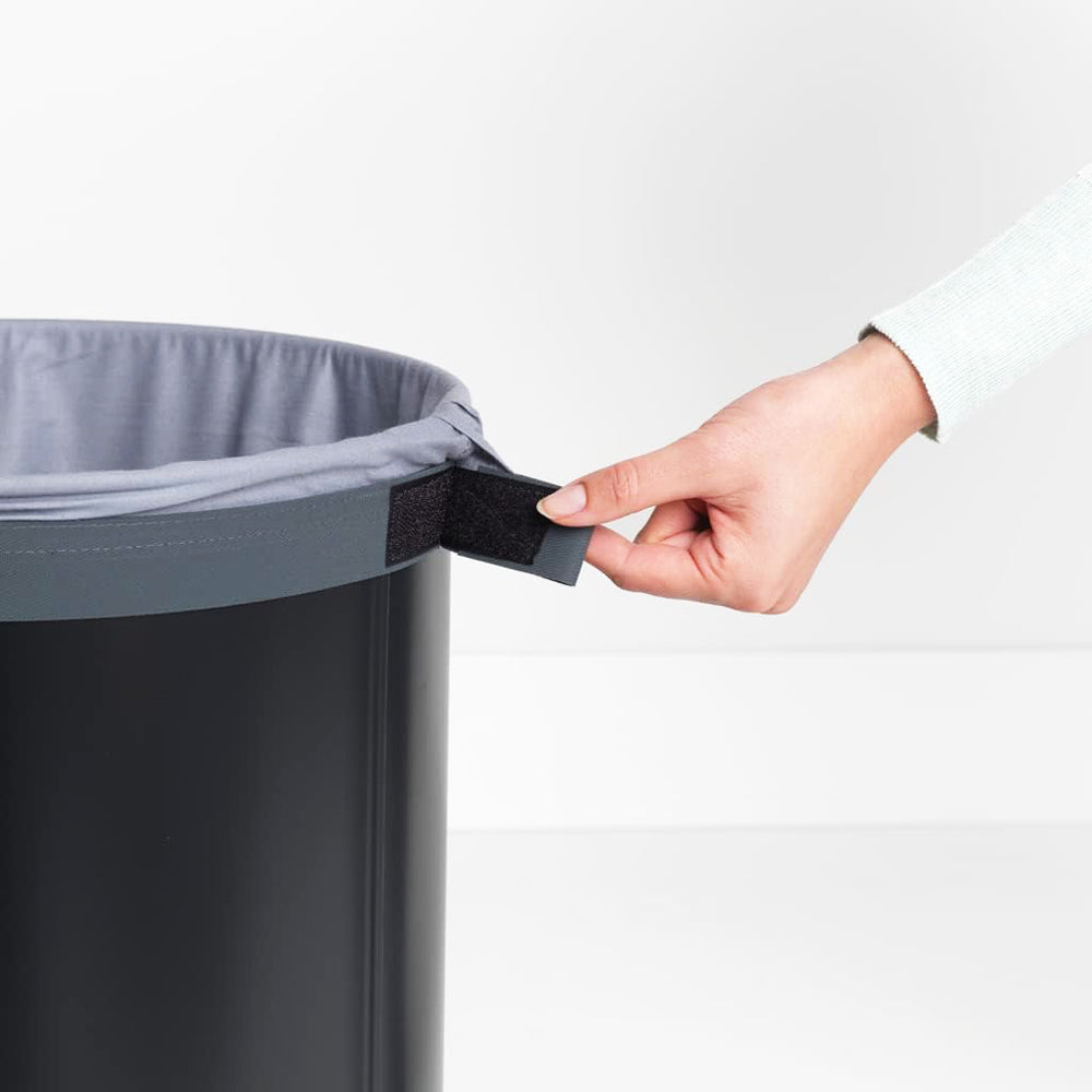 Laundry Bin with Cork Lid 60L - Matte Black