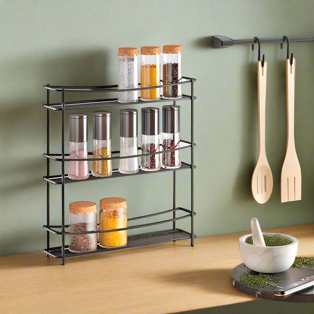 Lava 3-Tier Spice Rack - Black