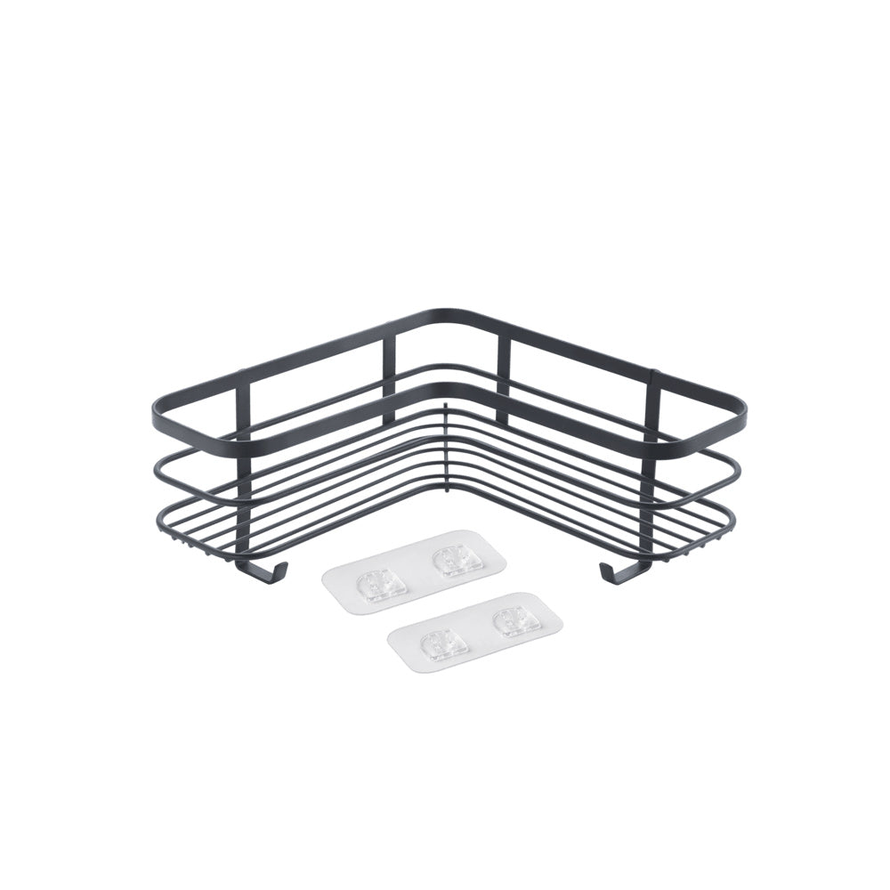 Lava L-Shaped Corner Shelf - Black