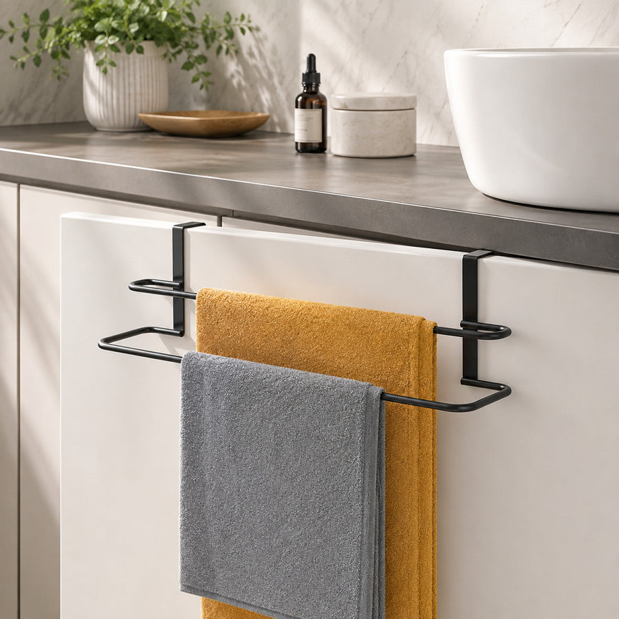 Lava Origin Double Towel Holder - Black