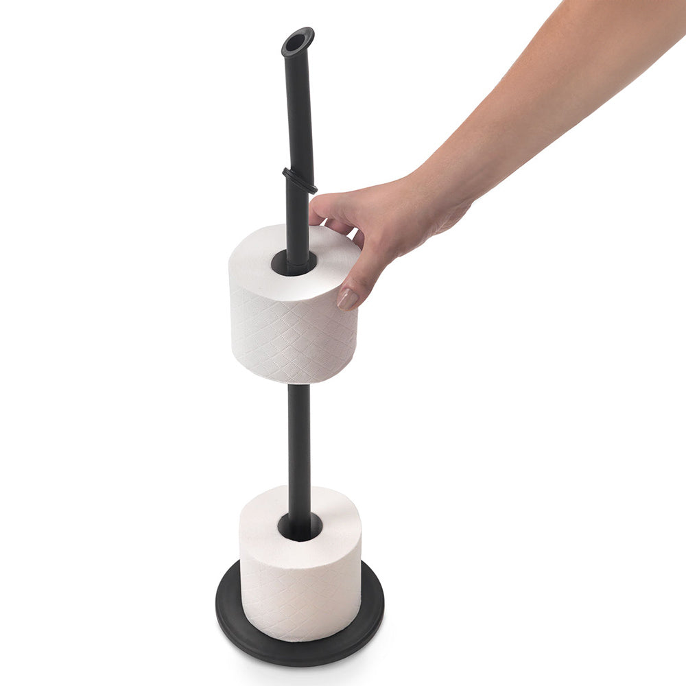 Lava Toilet Roll Holder with Dispenser - Black