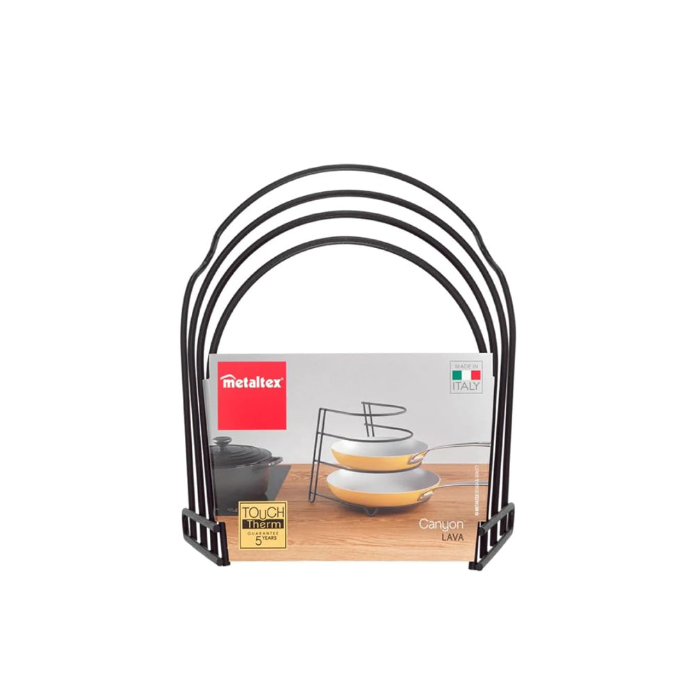 Lava Canyon 3-Tier Frying Pan Holder - Black