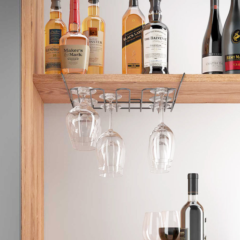 My Crystal Undershelf Wine Glass Holder - Black