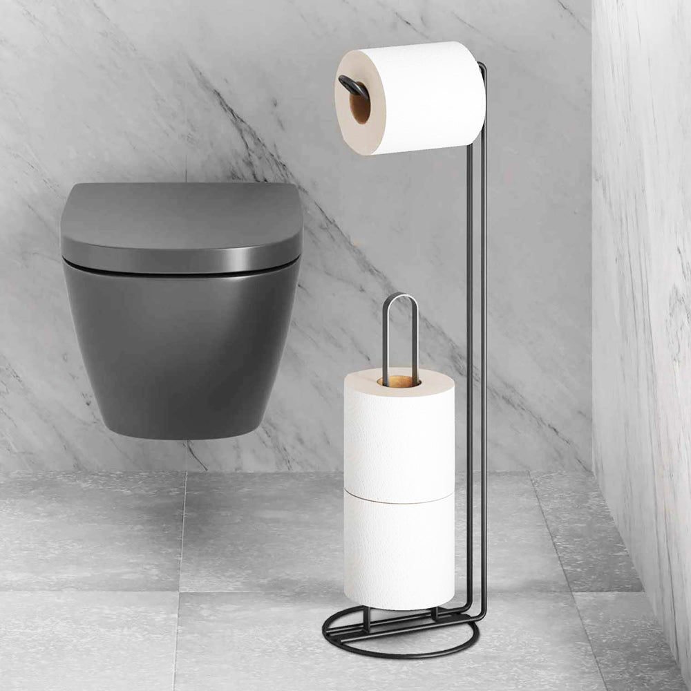 Lava Origin Toilet Paper Holder with Dispenser - Black