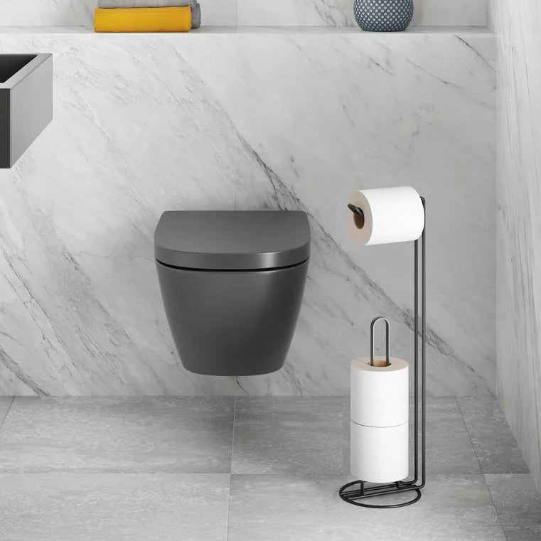 Lava Origin Toilet Paper Holder with Dispenser - Black