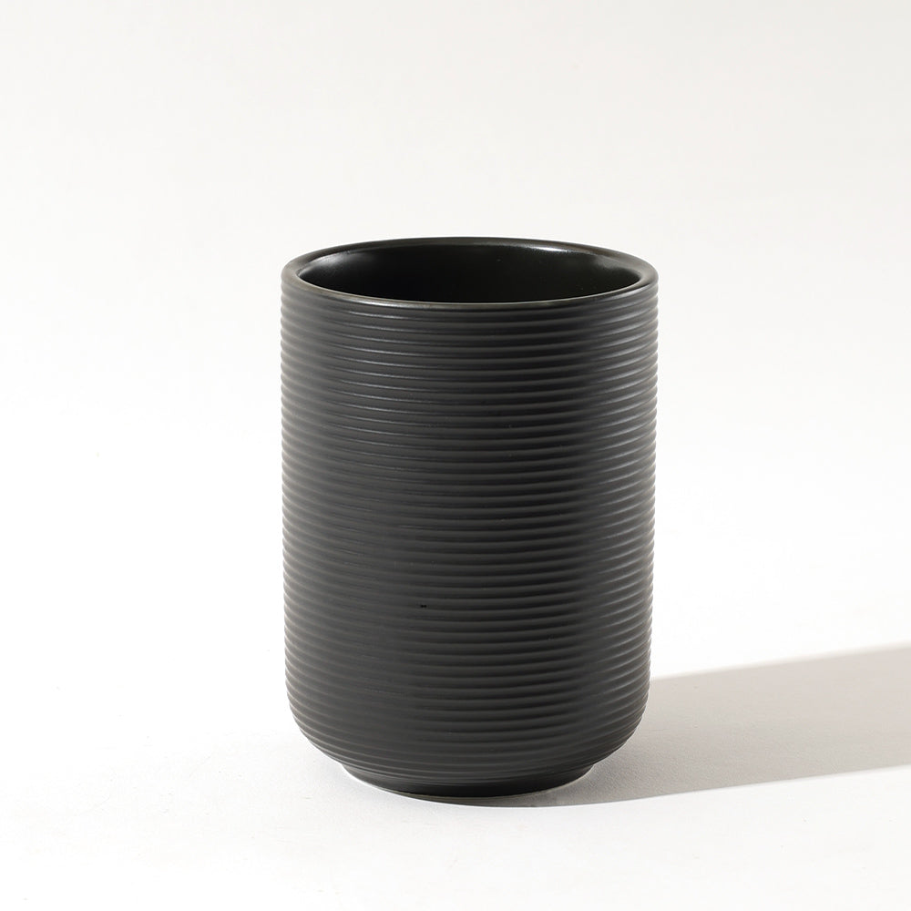 Lave Ceramic Toothbrush Tumbler - Black