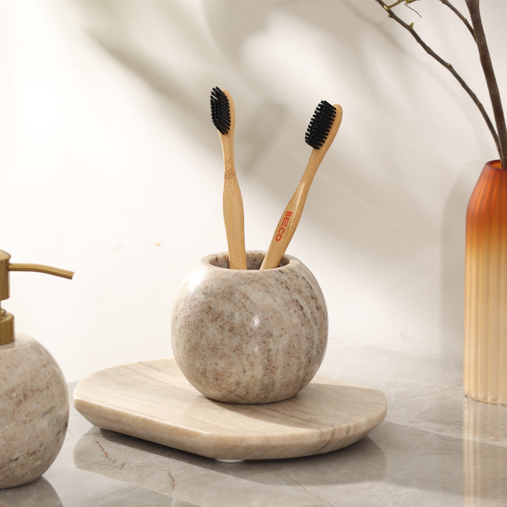 Lavo Marble Toothbrush Tumbler - Desert