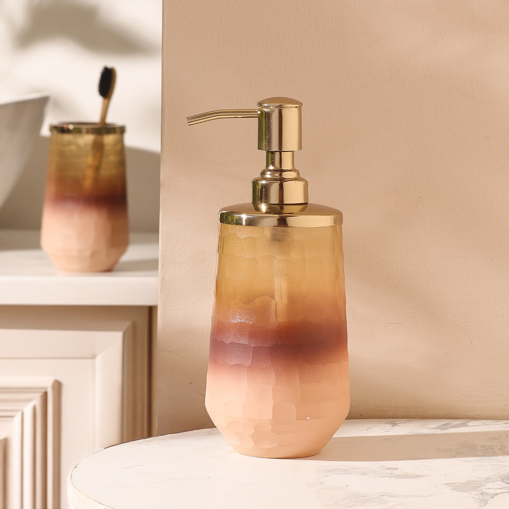 Iris Glass Soap Dispenser - Pink Ombre
