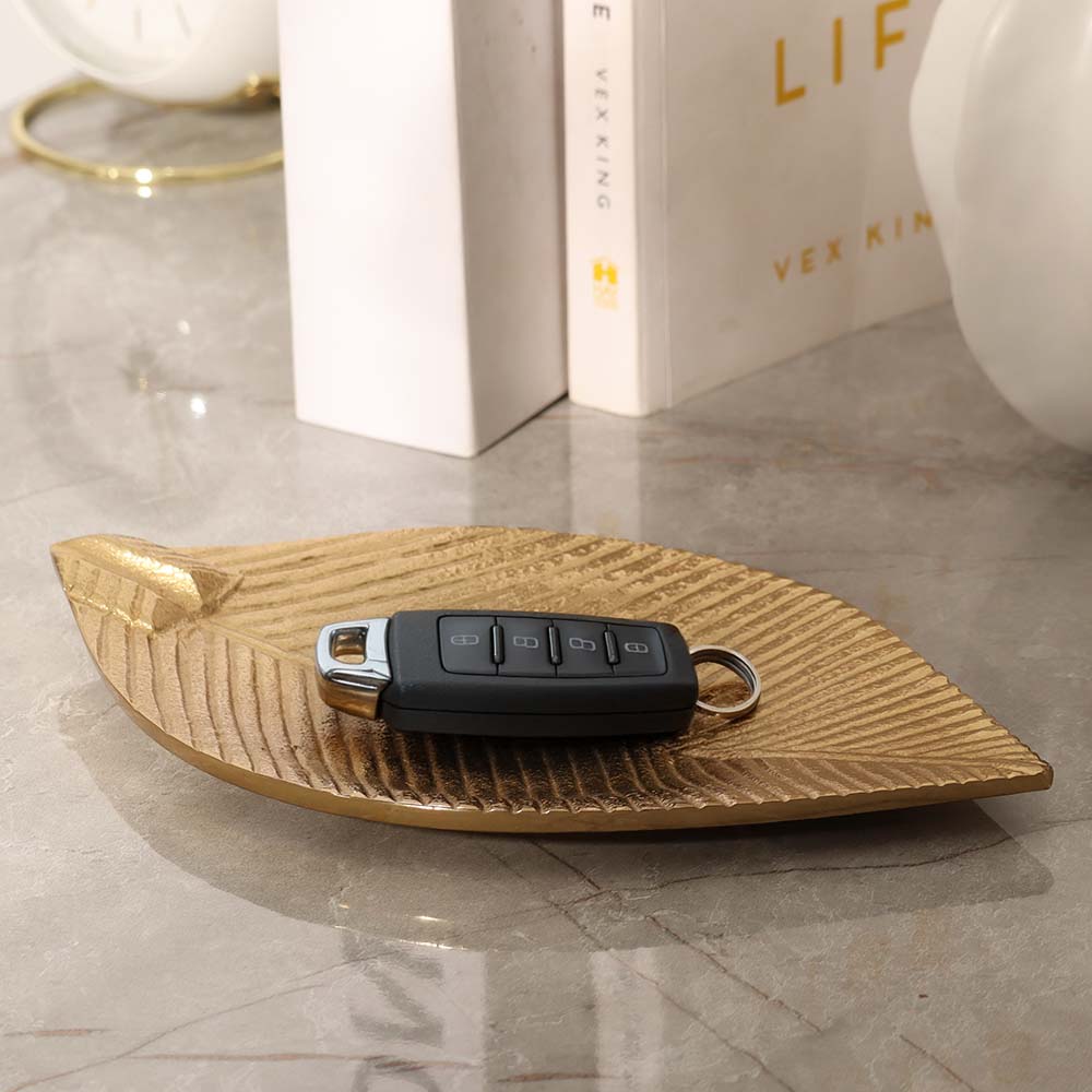 Leaf Decorative Tray - Gold