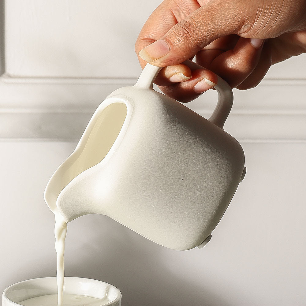 Leah Ceramic Milk Jug  - Ivory